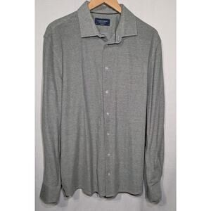 LABFRESH By‎ Kenneth Perez Mens Knitted Button Down Shirt XL Gray Regular Fit125